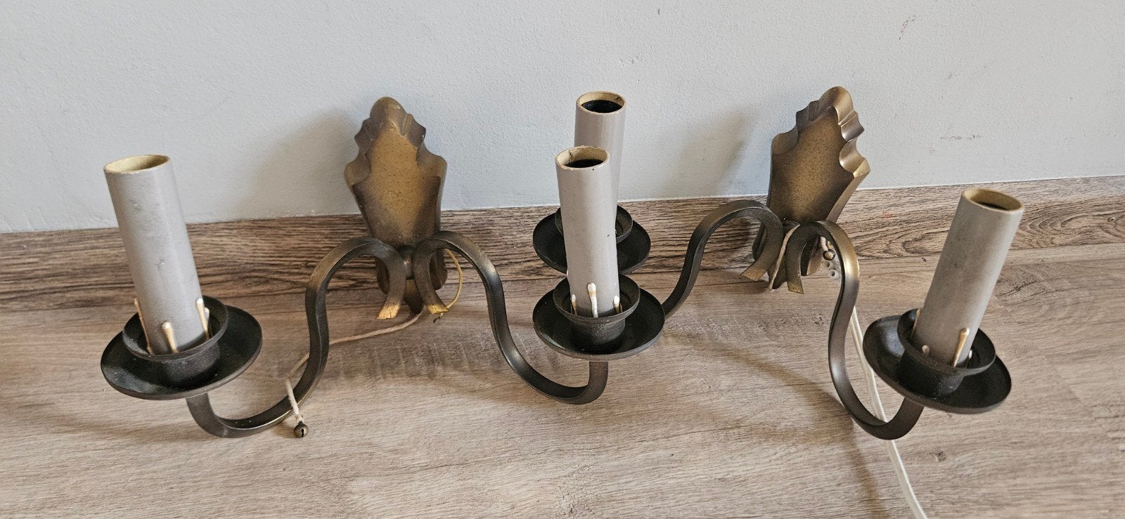 Jaren '60 wandlampen, Huis en Inrichting, Lampen | Wandlampen, Gebruikt, E14 (klein), Ophalen of Verzenden, Met schakelaar