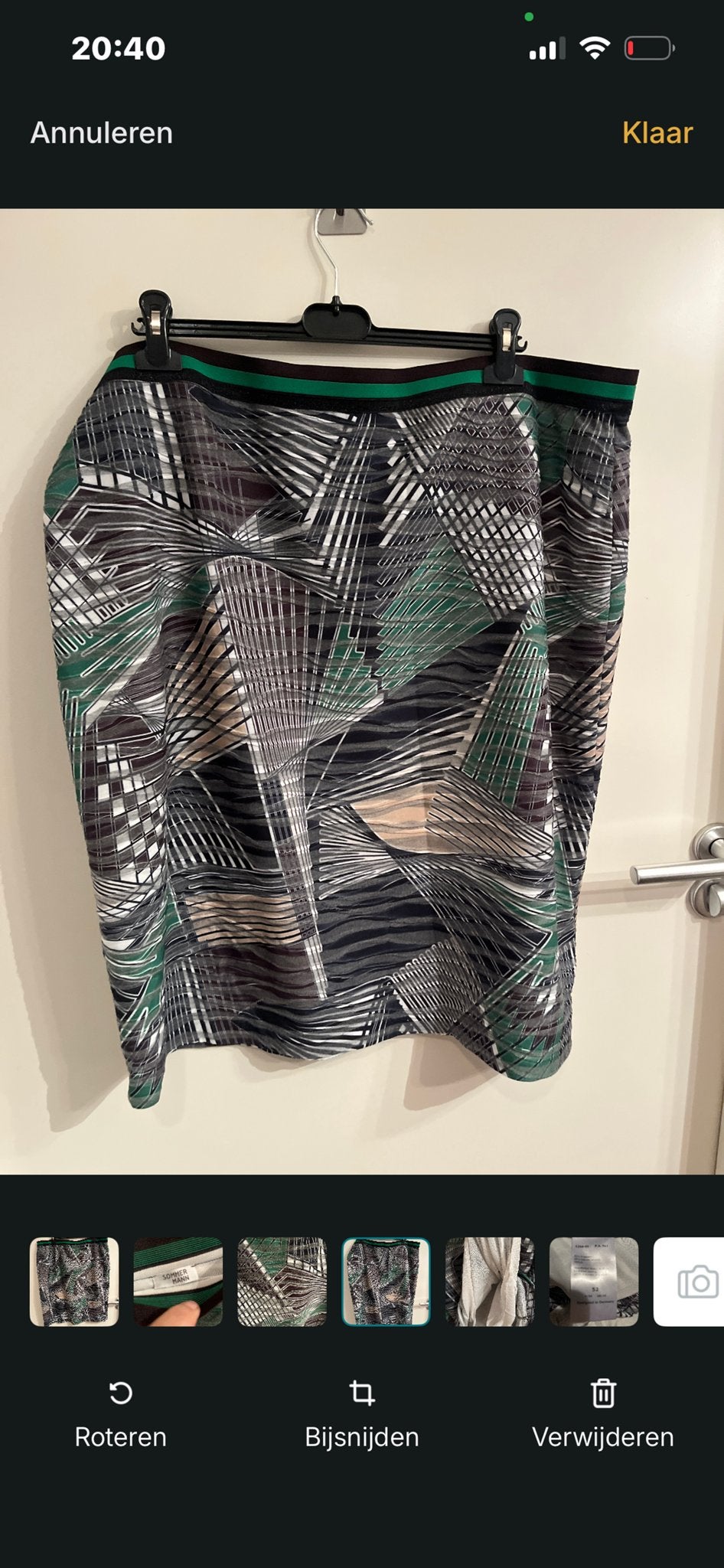 SommerMann rok maat 52 met abstracte print, Meerkleurig, Maat 46/48 (XL) of groter, Ophalen of Verzenden, Zo goed als nieuw