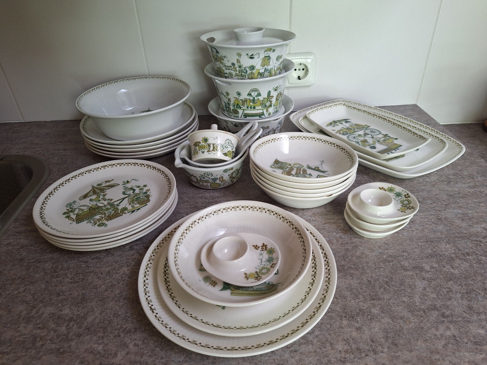 Vintage Turi Design Market servies - compleet servies, Huis en Inrichting, Ophalen, Gebruikt, Overige merken, Keramiek