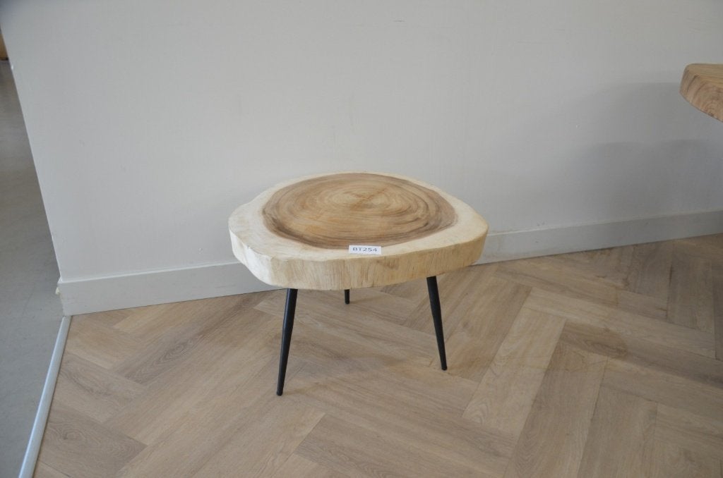 Ronde suar salontafel -55- 60 cm -BT254, Overige houtsoorten, 50 tot 100 cm, Rond, Nieuw