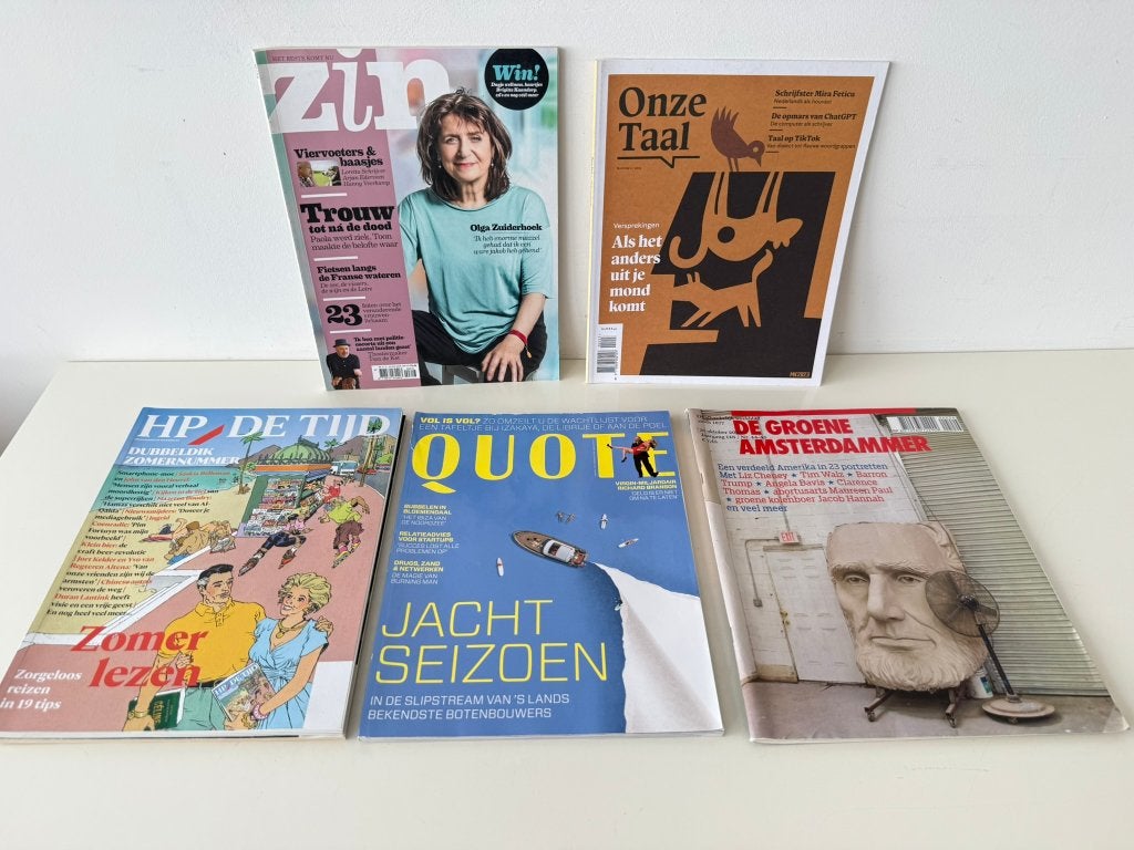 6x Tijdschrift o.a. Zin, Onze Taal, HP de Tijd, Quote, Ophalen of Verzenden, Gelezen, Sport en Vrije tijd