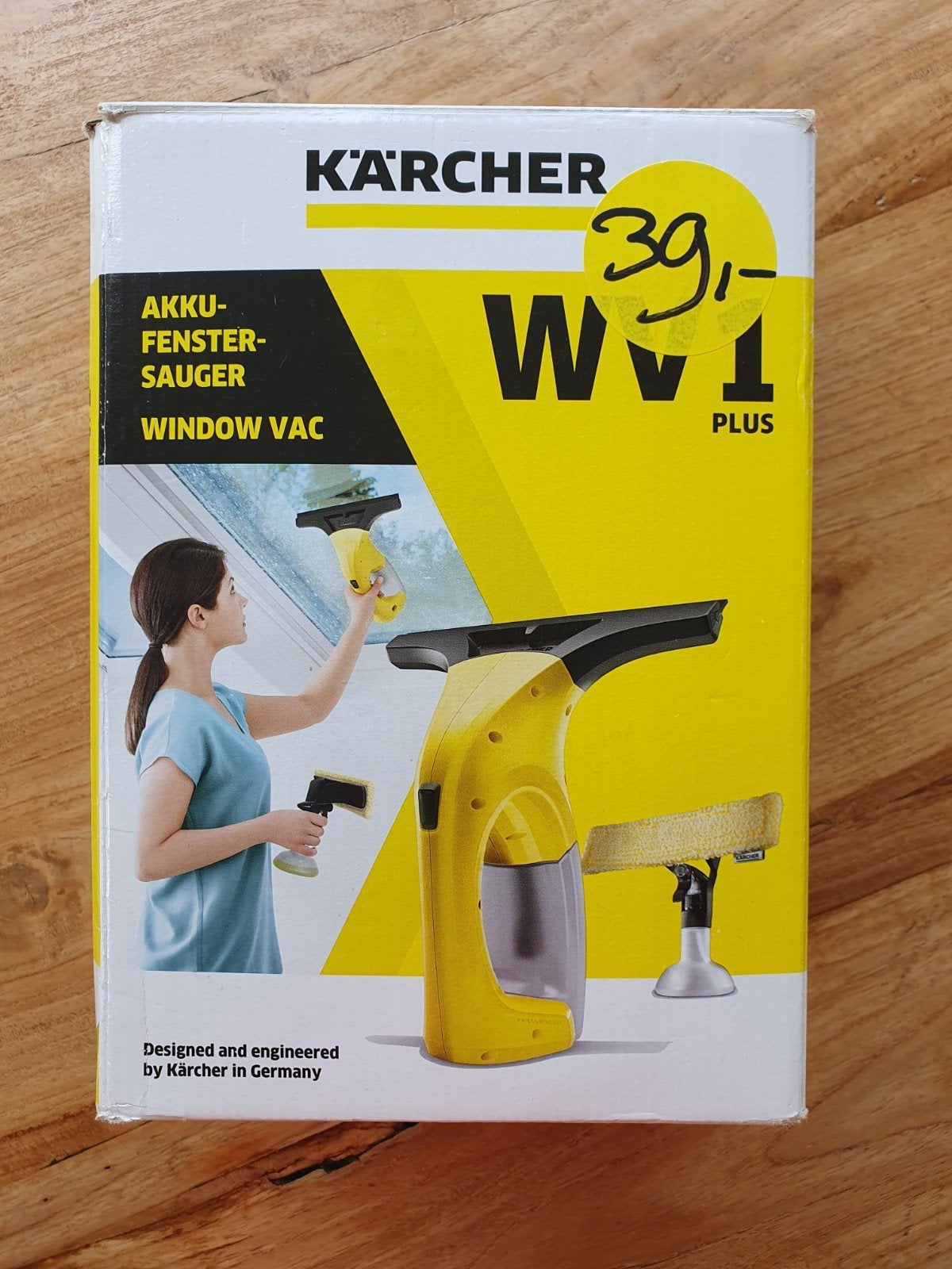 Kärcher WV 1 Plus Accu-raamwisser -  Nieuw, Ophalen of Verzenden, Nieuw