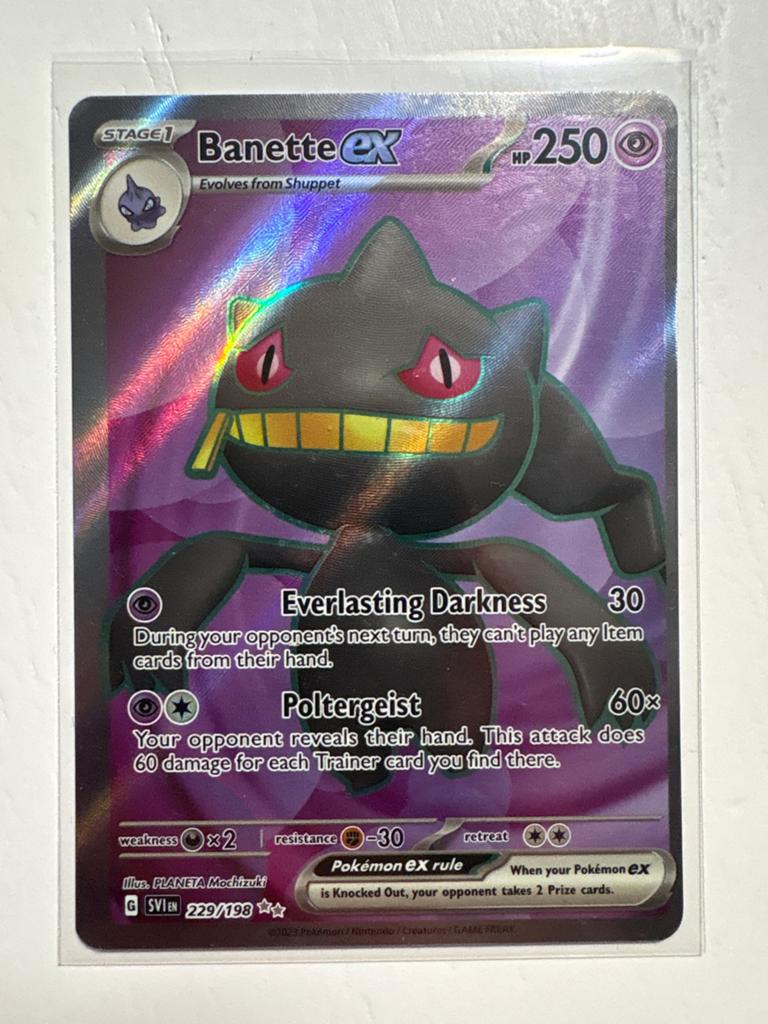 Banette ex 229/198 - Obsidian Flames (Full Art), Ophalen of Verzenden, Zo goed als nieuw, Losse kaart, Foil