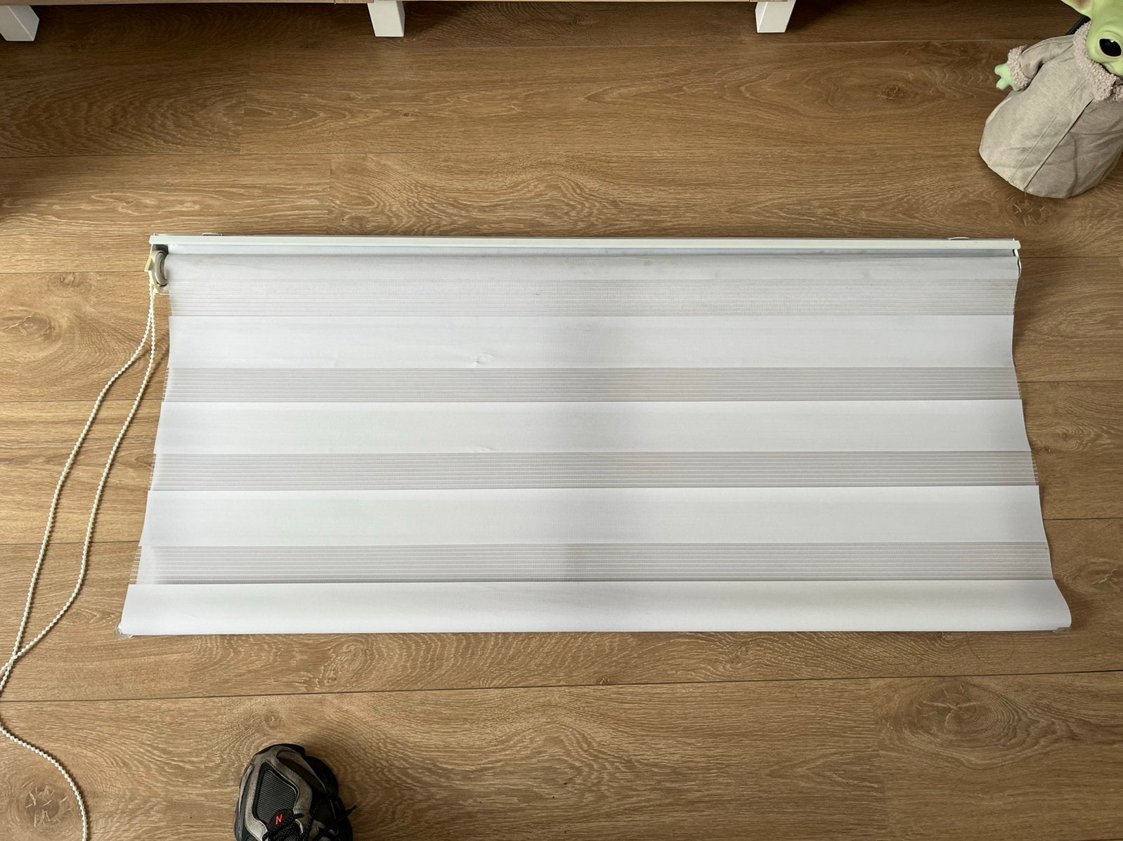 verduisterende rolgordijnen, Ophalen, 120 cm, Gebruikt, Wit