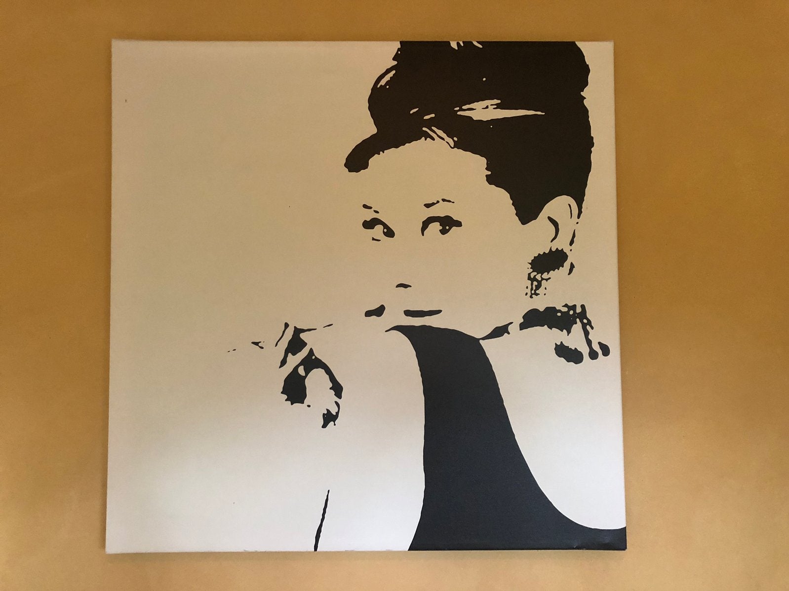 Audrey Hepburn print op doek, Ophalen, 75 tot 100 cm, Print, 75 – 100