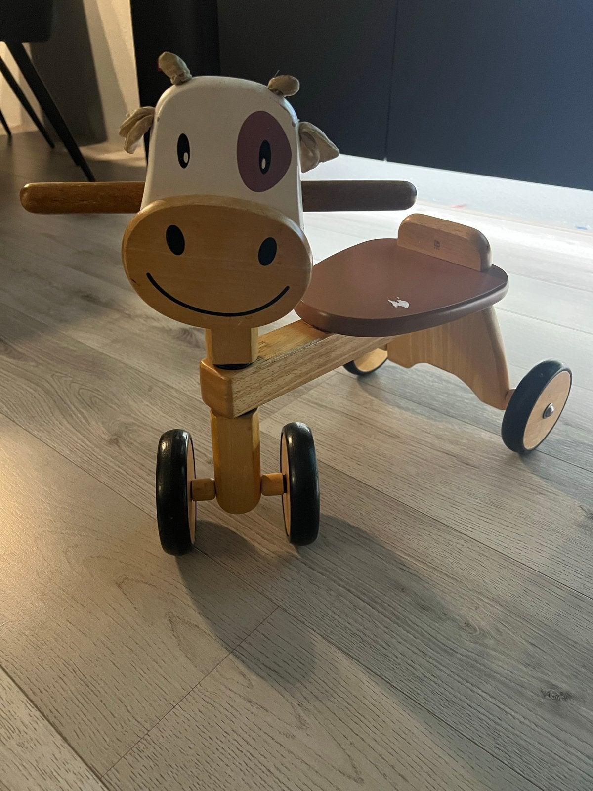 Houten loopfiets koe, Ophalen, Gebruikt, Loopfiets