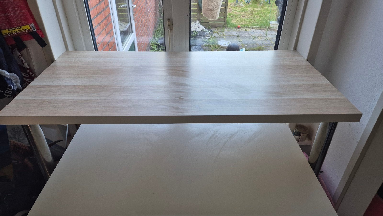 linnmon tafelblad olov verstelbare poten eettafel bureau, Ophalen, Gebruikt, Rechthoekig, 50 tot 100 cm