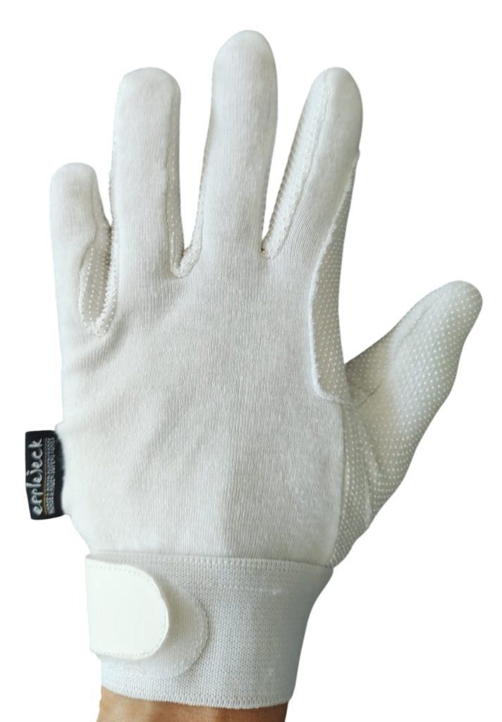 Rijhandschoenen wit Epplejeck maat M, Dressuur, Ophalen of Verzenden, Zo goed als nieuw, Wit