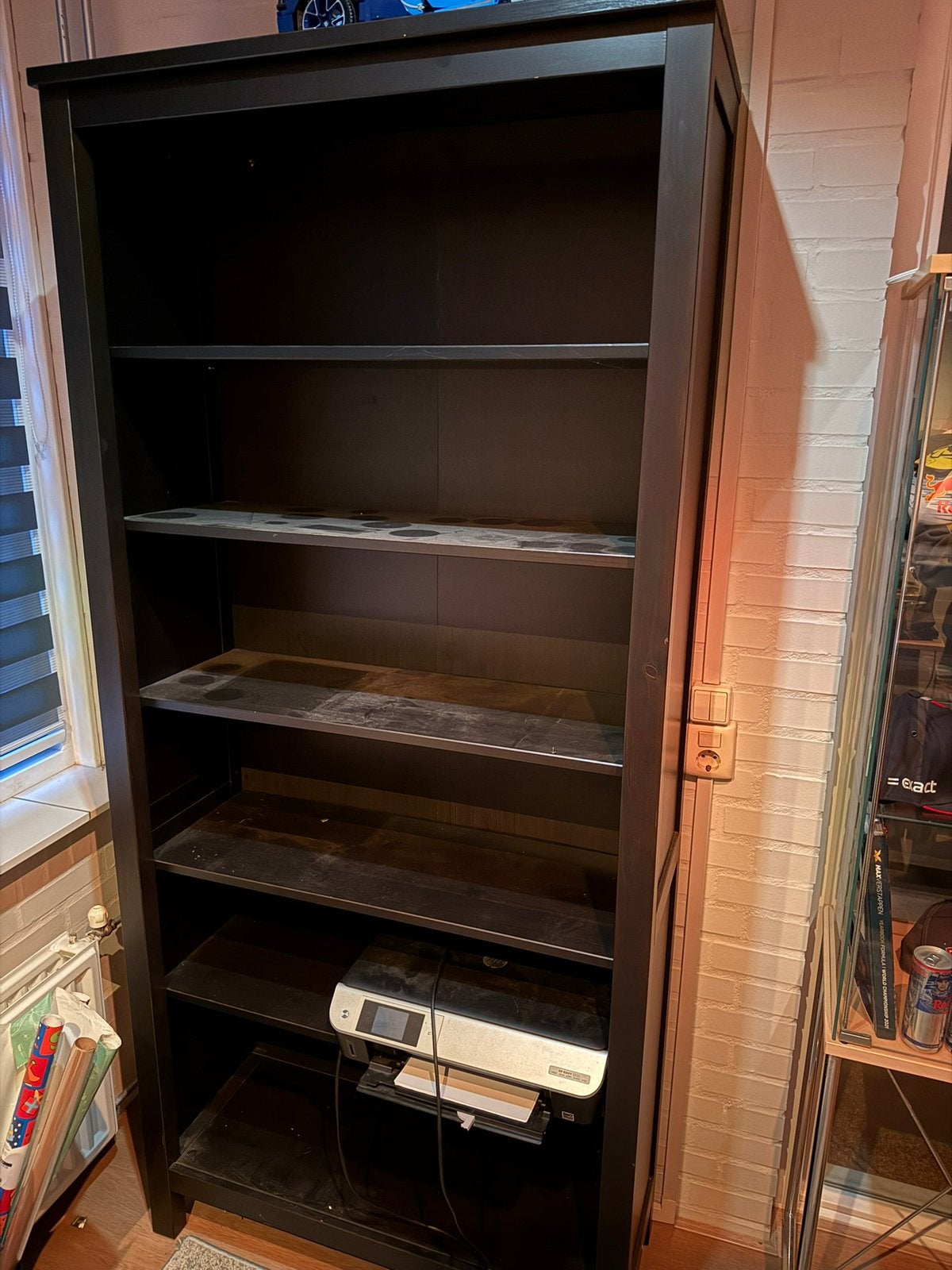 Ikea boekenkast zwart, Huis en Inrichting, Ophalen, Met plank(en), Gebruikt, 50 tot 100 cm