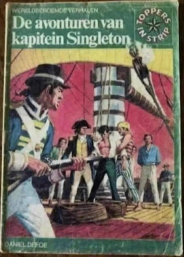 Avonturen kapitein Singleton; Daniel Defoe; Toppers in Strip, Boeken, Eén stripboek, Ophalen of Verzenden, Gelezen
