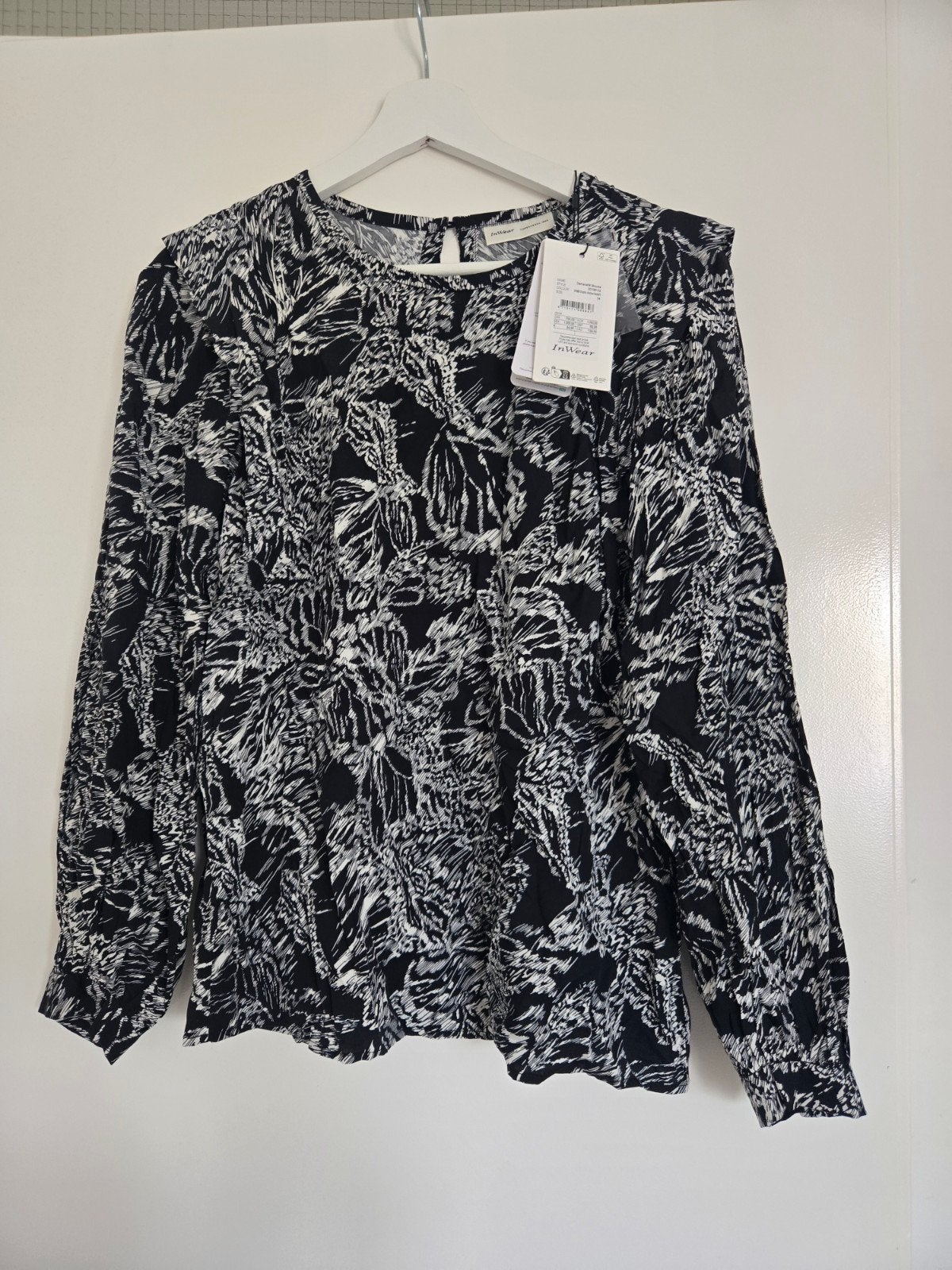 InWear DamaraIW Blouse - Zwart/Wit Abstract Patroon, Zwart, Ophalen of Verzenden, Maat 34 (XS) of kleiner, InWear