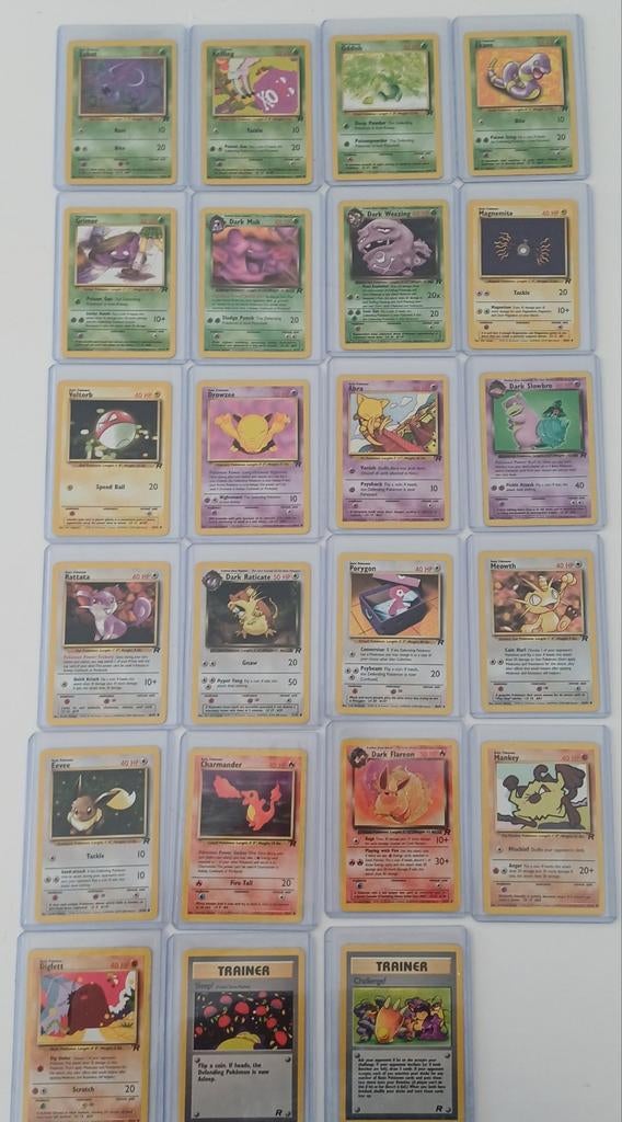 23 base set kaarten team rocket, Hobby en Vrije tijd, Verzamelkaartspellen | Pokémon, Ophalen of Verzenden, Zo goed als nieuw
