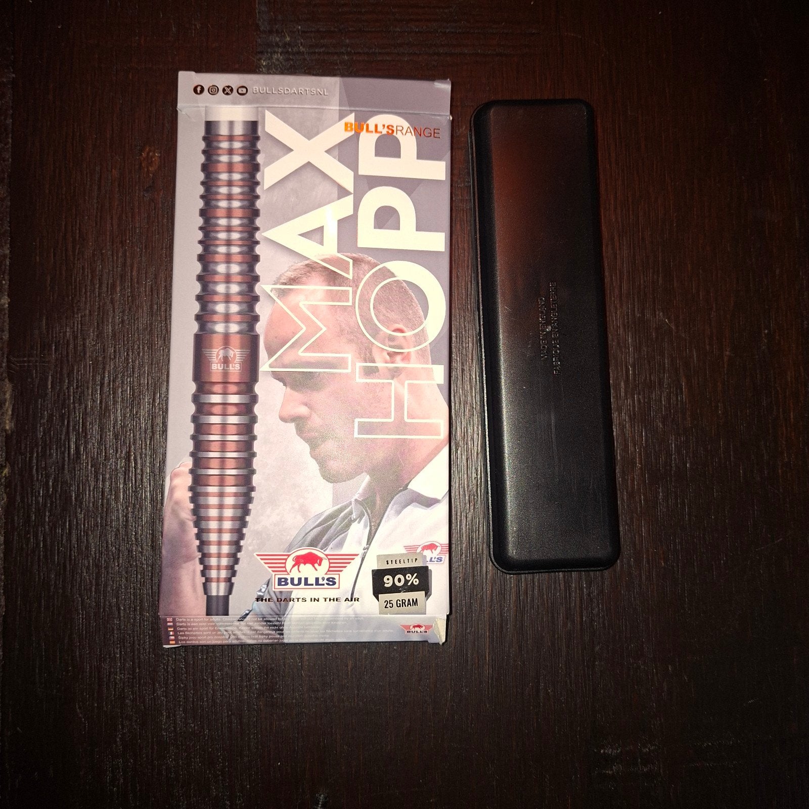 Bulls Max Hopp e5 Darts 90% Tungsten 25 gram, Ophalen of Verzenden, Zo goed als nieuw, Pijlen