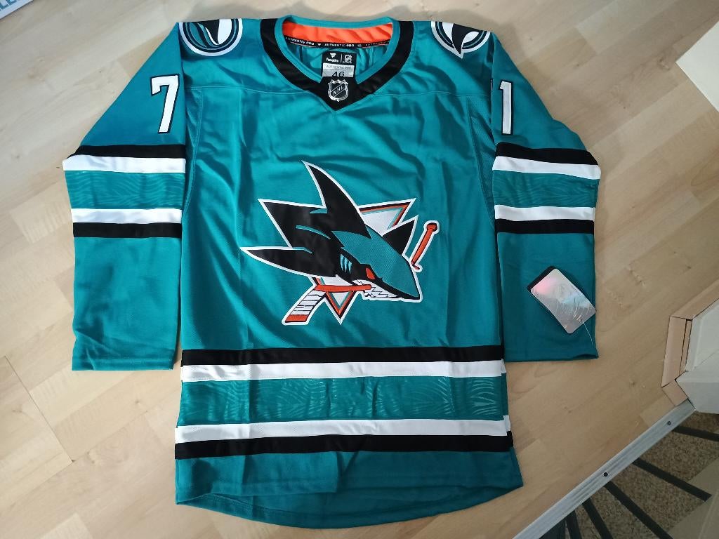 San Jose Sharks Jersey Celebrini maat: M, Sport en Fitness, IJshockey, Verzenden, Nieuw, Kleding