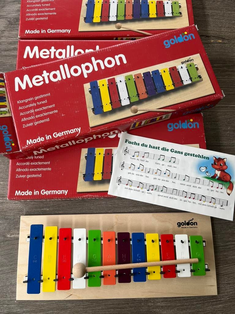 4 xylophones/ xylofoons / metallophons Goldon prijs per stuk, Ophalen of Verzenden, Nieuw, Melodische percussie