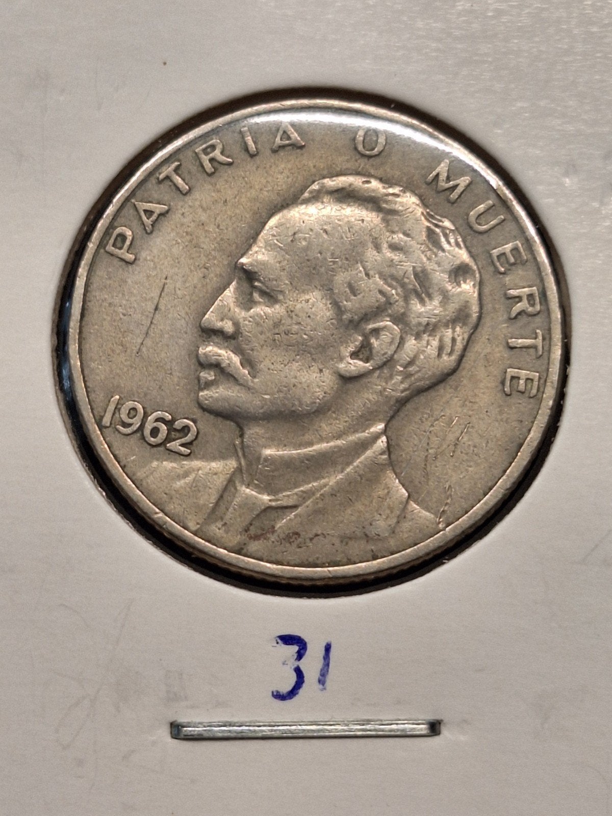 Cuba 20 centavos 1962, Postzegels en Munten, Munten | Amerika, Ophalen of Verzenden, Midden-Amerika