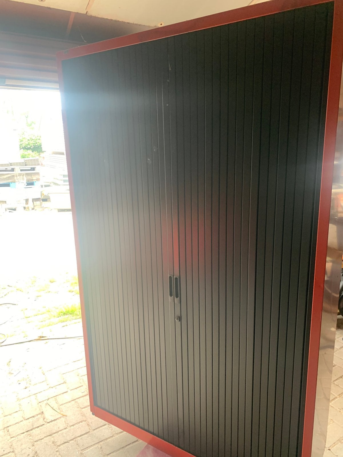 Roldeurkast/archiefkast, Ophalen, Zo goed als nieuw, 25 tot 50 cm, 100 tot 150 cm