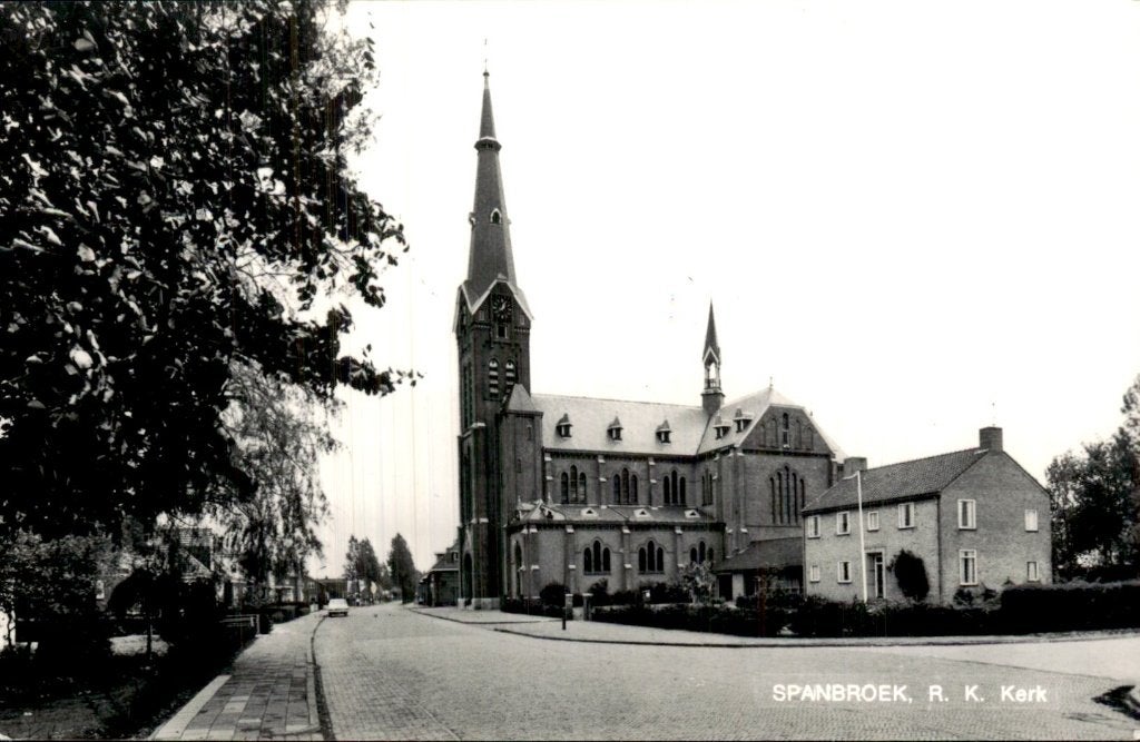 Spanbroek - R.K. Kerk - Vooraanzicht, Verzamelen, Ophalen of Verzenden, 1960 tot 1980, Ongelopen, Noord-Holland