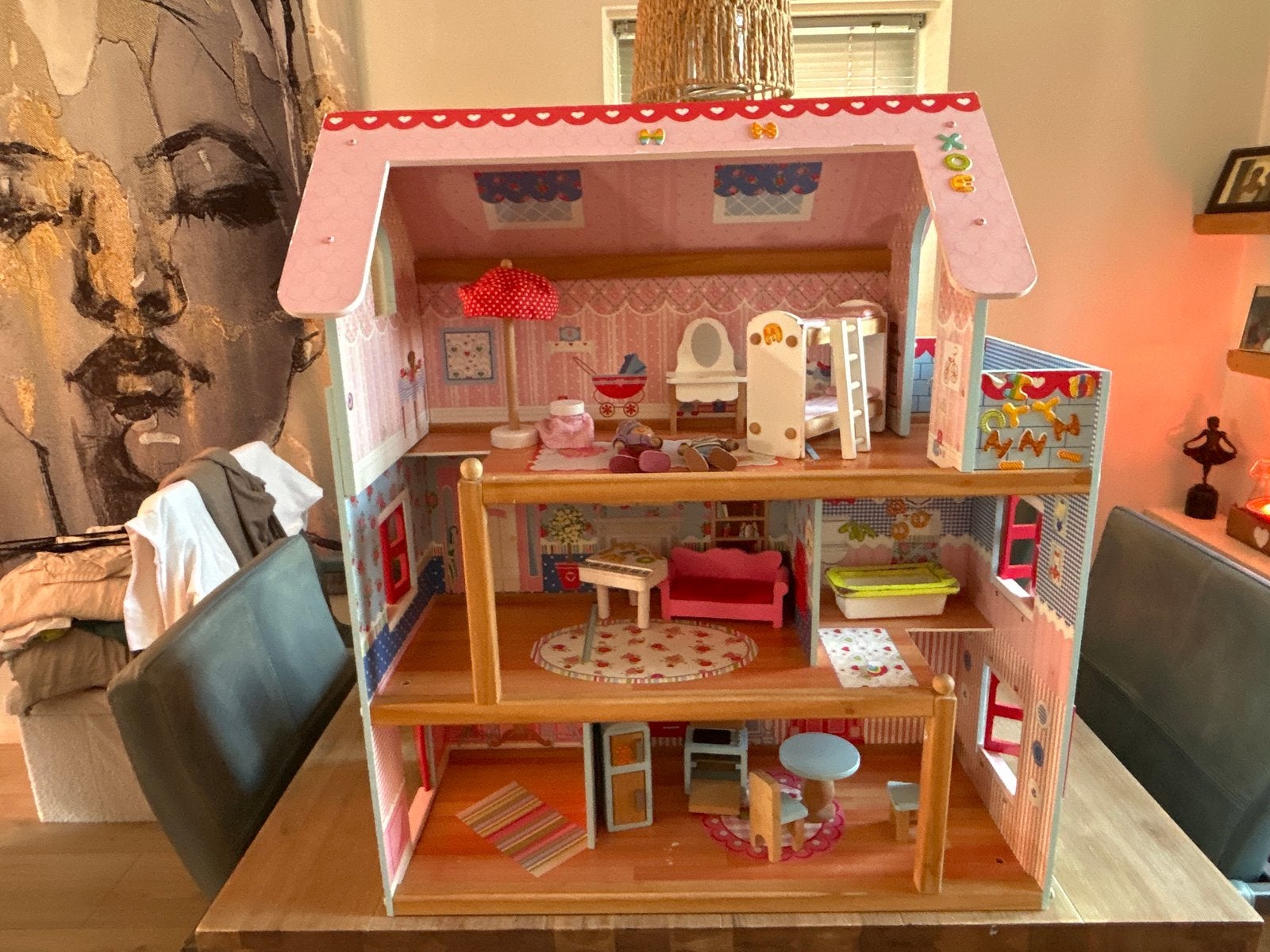KidKraft Houten Poppenhuis met Meubels - Zo goed als nieuw, Ophalen, Zo goed als nieuw, Jongen of Meisje