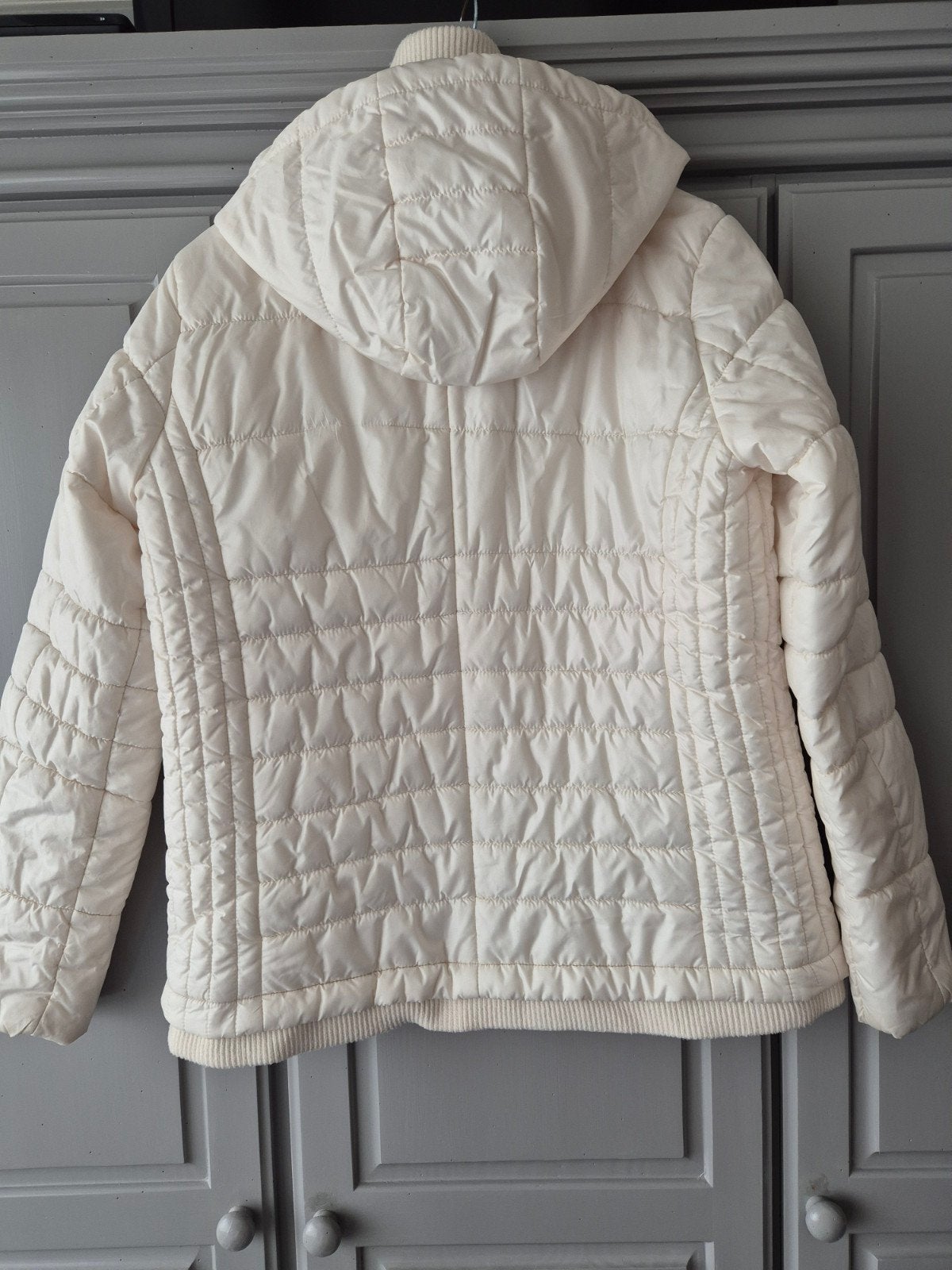 Jas gewatteerd crème kleur, Ophalen of Verzenden, Maat 38/40 (M)