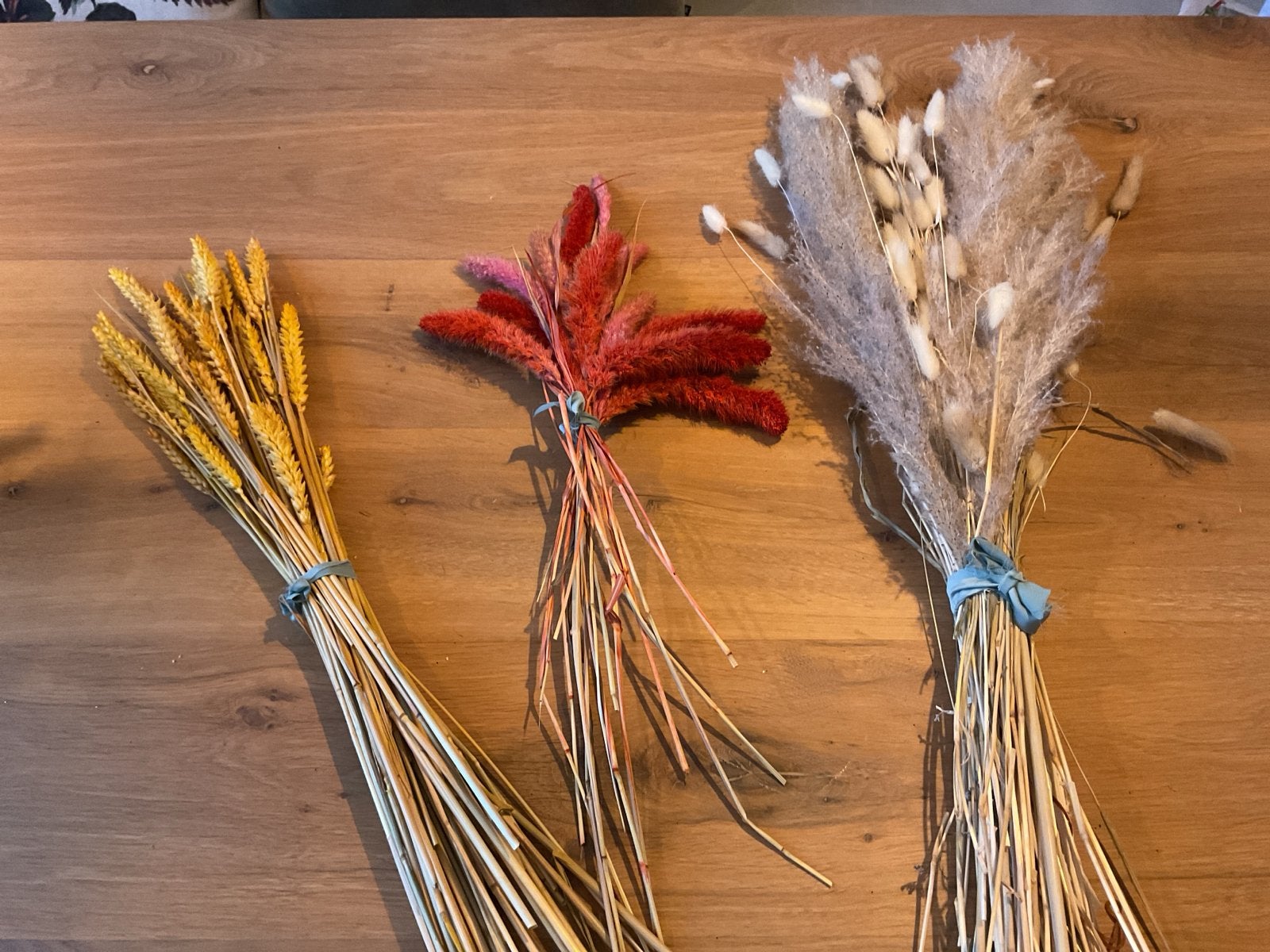 Decoratieve droogbloemen boeketten - 3 stuks, Ophalen, Zo goed als nieuw
