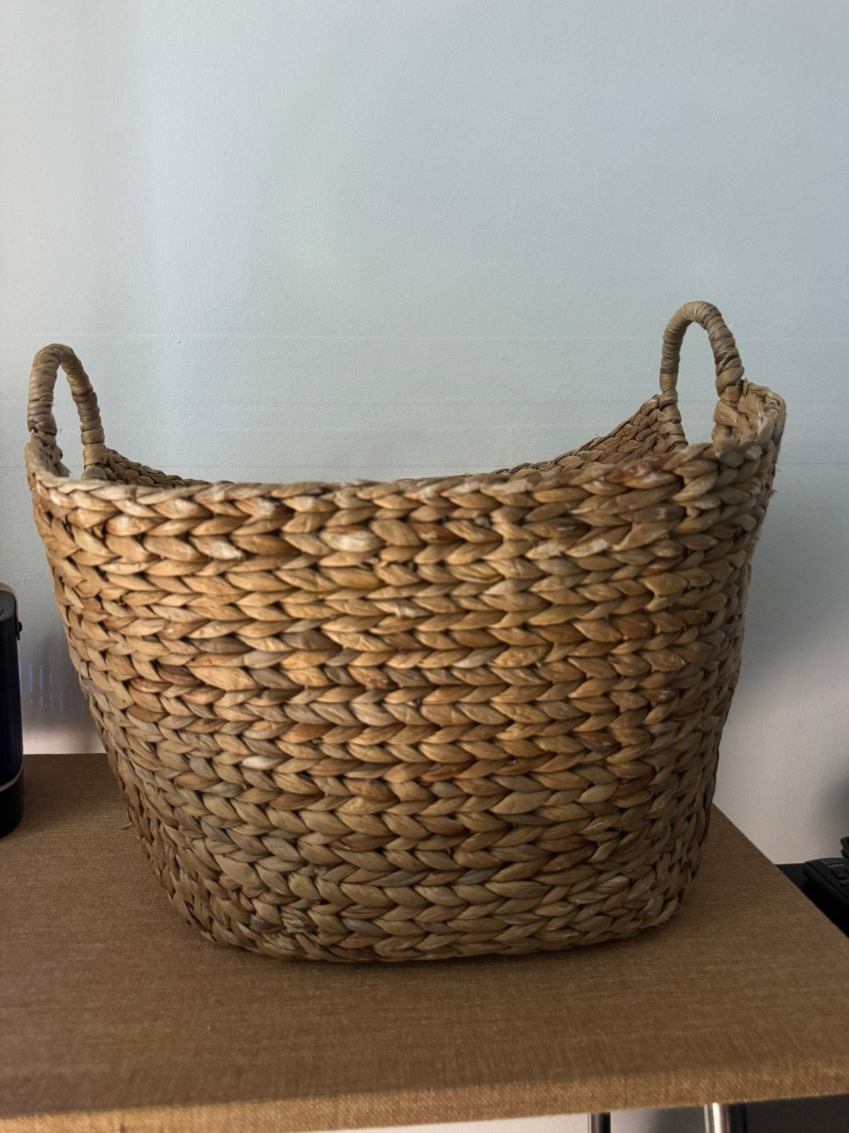 Grote mand breedte 49 cm hoogte 32.5 cm, Ophalen, Zo goed als nieuw, Rond, Riet