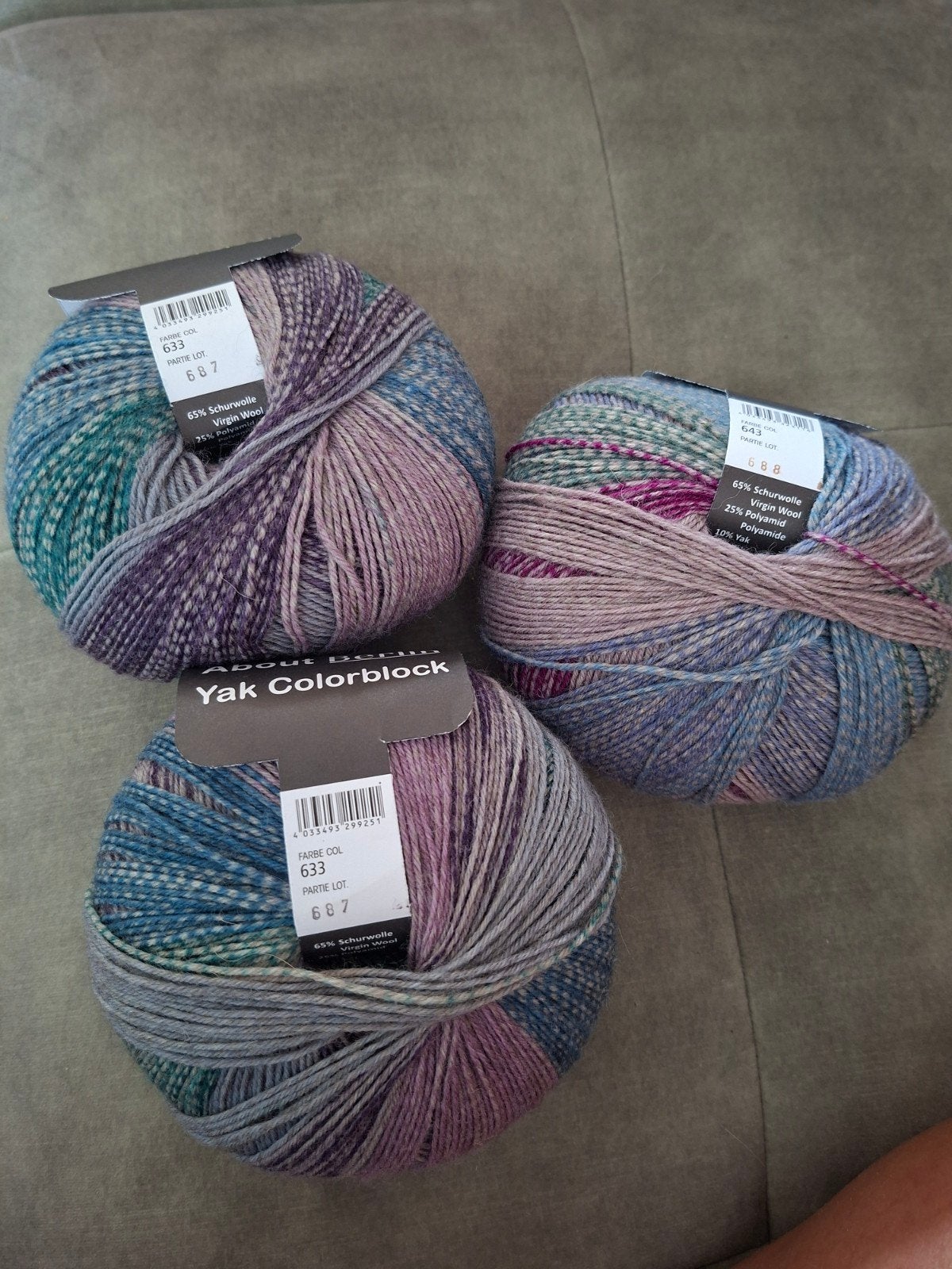 Lana Grossa, 3 bollen About Berlin Yak Colorblock wol - Nieu, Ophalen of Verzenden, Nieuw, Breien of Haken, Wol of Garen