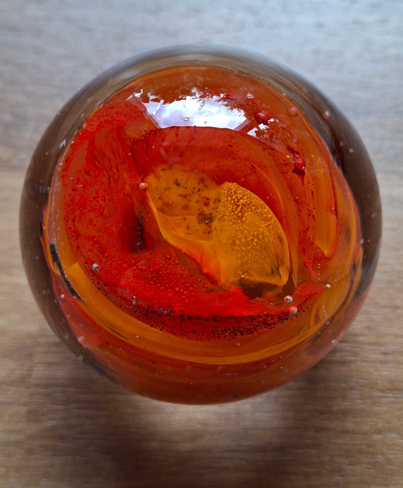 Vintage Isle of Wight Studio Glass presse-papier – Vlam-merk, Ophalen of Verzenden