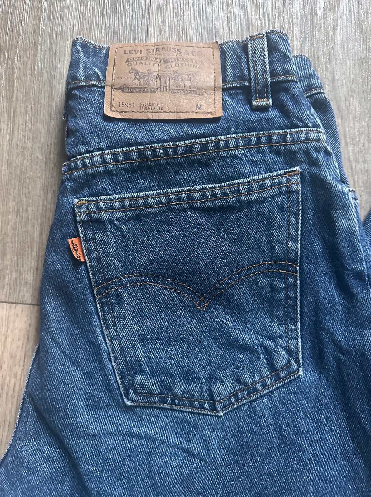 Jeans vintage Levis 951 orange tab maat M/38, Ophalen of Verzenden, Zo goed als nieuw, Blauw, W30 - W32 (confectie 38/40)