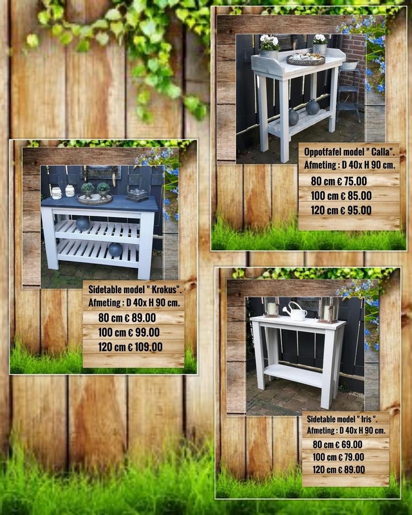 Sidetables & Oppottafels, Tuin en Terras, Ophalen of Verzenden, Nieuw