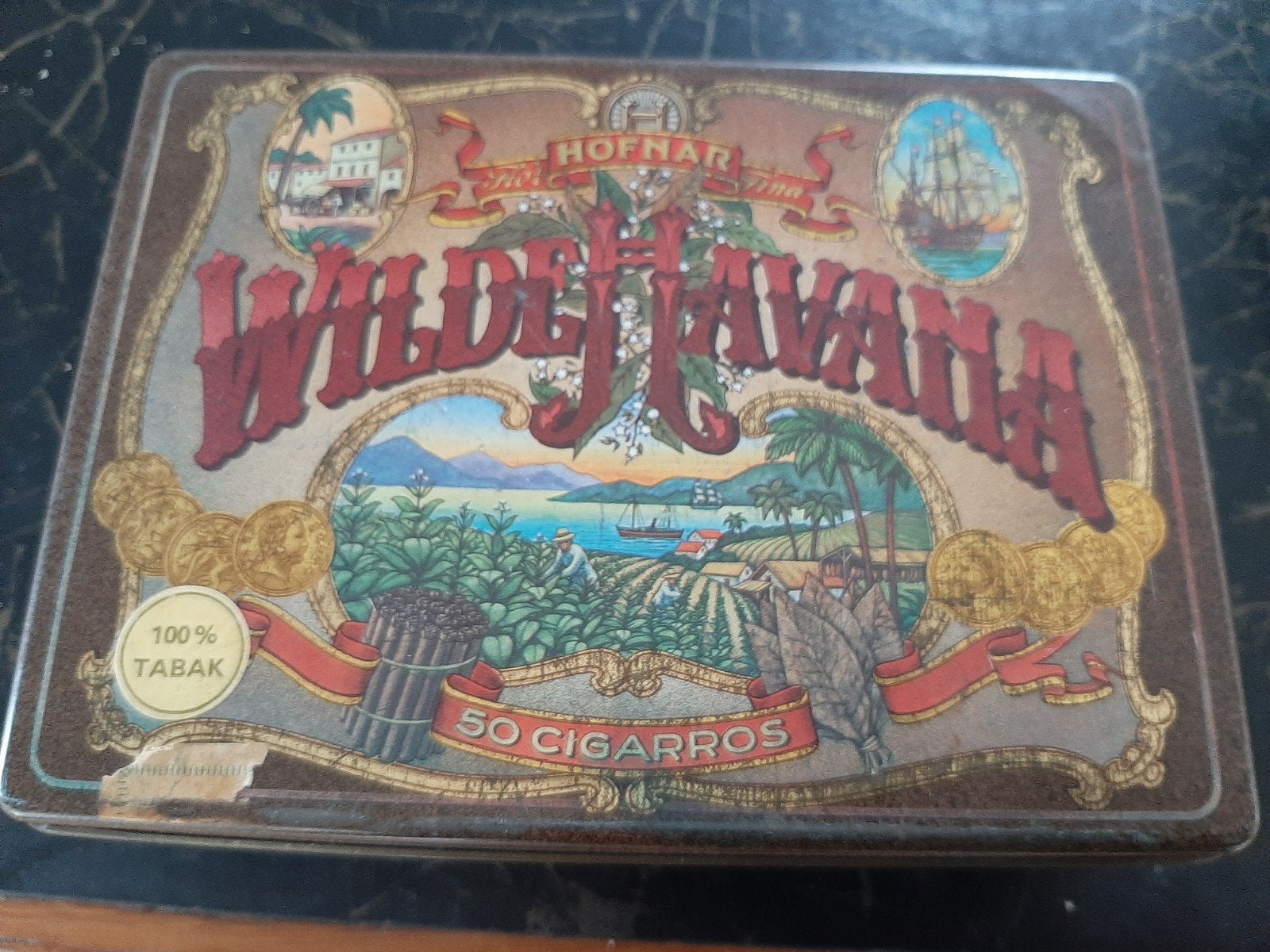 Vintage Hofnar Wilde Havana Sigaren Blik - 50 Cigarros, Verzamelen, Blikken, Ophalen of Verzenden