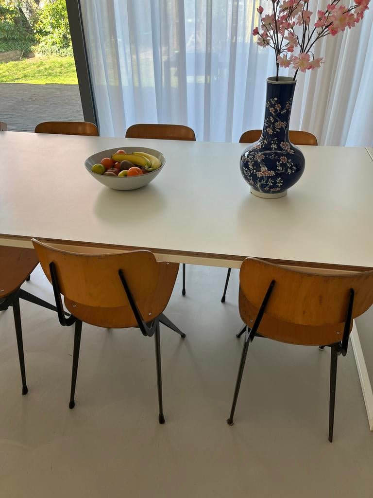 Vintage Galvanitas S16 stoelen - Set van 8, Ophalen, Gebruikt, Bruin, Vijf, Zes of meer stoelen