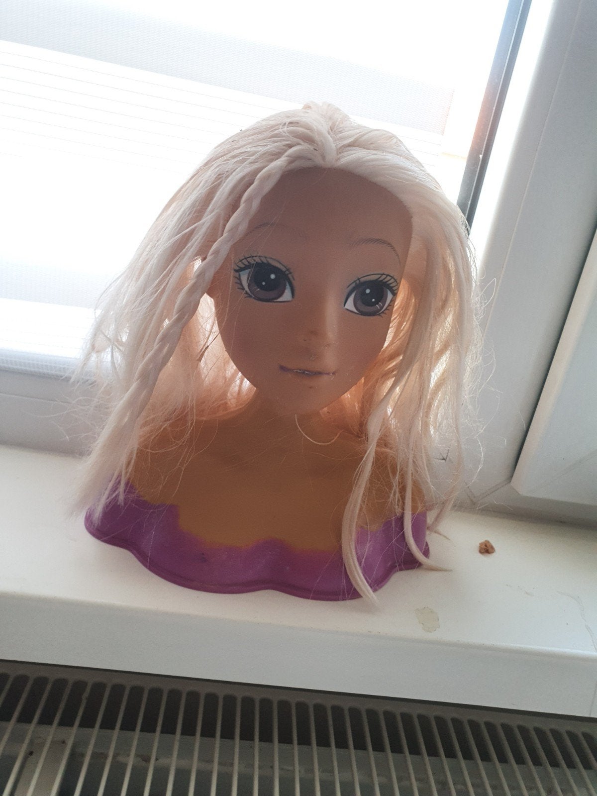 Make-up Pop Hoofd met Haar - Styling en Opmaken, Kinderen en Baby's, Speelgoed | Poppen, Ophalen of Verzenden