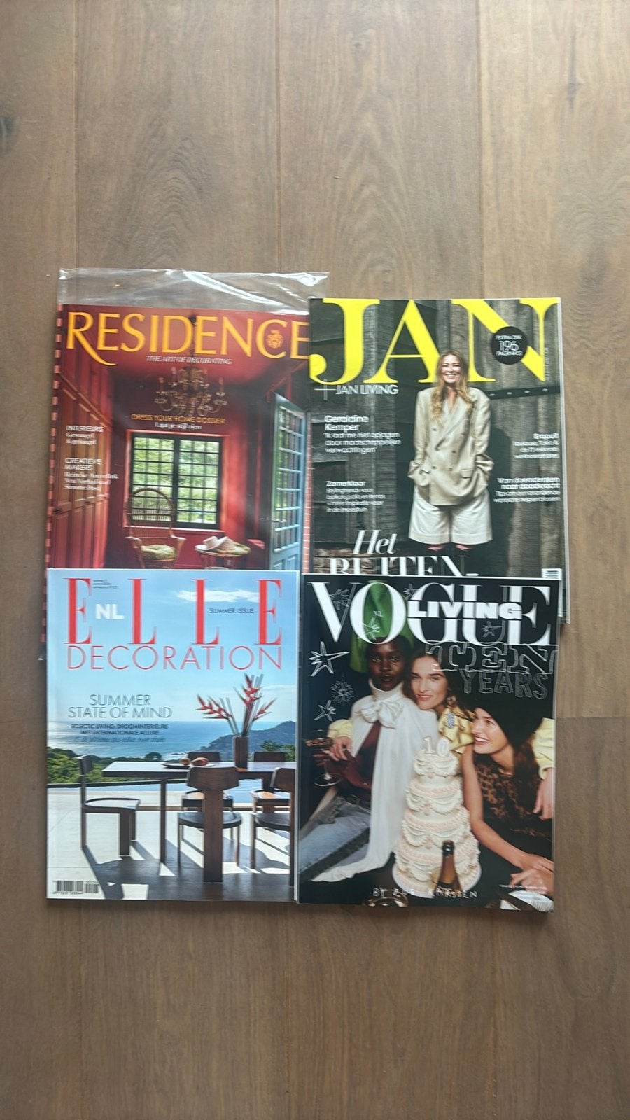 Woonbladen: Residence, JAN Living, Elle Decoration, Vogue, Ophalen of Verzenden, Nieuw, Glossy