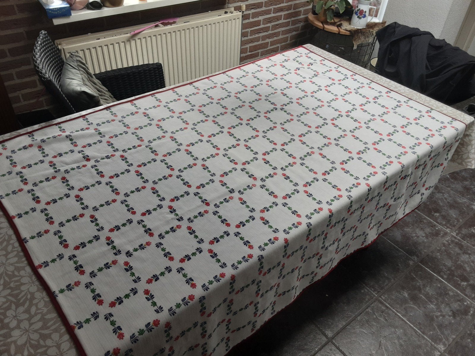 Boerenbont tafelkleed 150 x125, Ophalen of Verzenden, Rechthoek