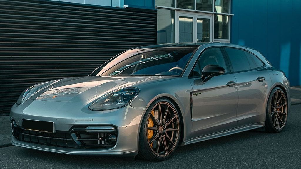 Orig. 22 inch Porsche Vossen velgen banden Panamera Taycan, Gebruikt, -, -, Banden en Velgen