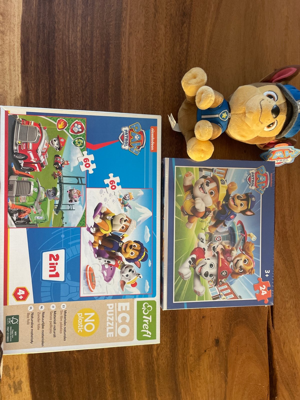 Nieuw Paw Patrol Puzzel & Knuffel Set, Paw Patrol, Ophalen of Verzenden, Nieuw