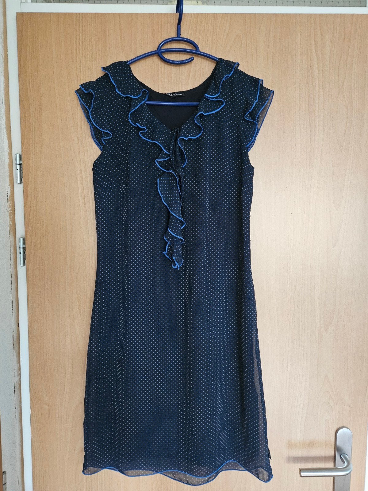 Didi  jurk met stippen en ruches - Maat S, Didl, Blauw, Ophalen of Verzenden, Maat 36 (S)
