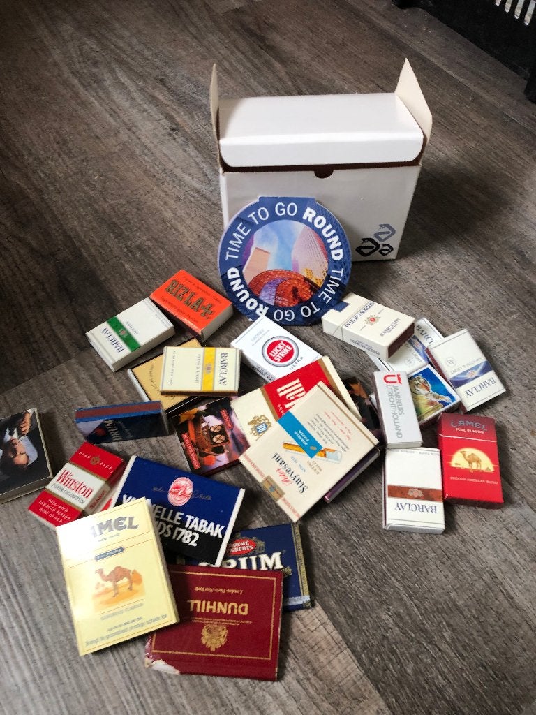 Doosje vol verschillende luciferdoosjes (met lucifers) 2, Verzamelen, Ophalen of Verzenden, Zo goed als nieuw, Sigarenbandjes