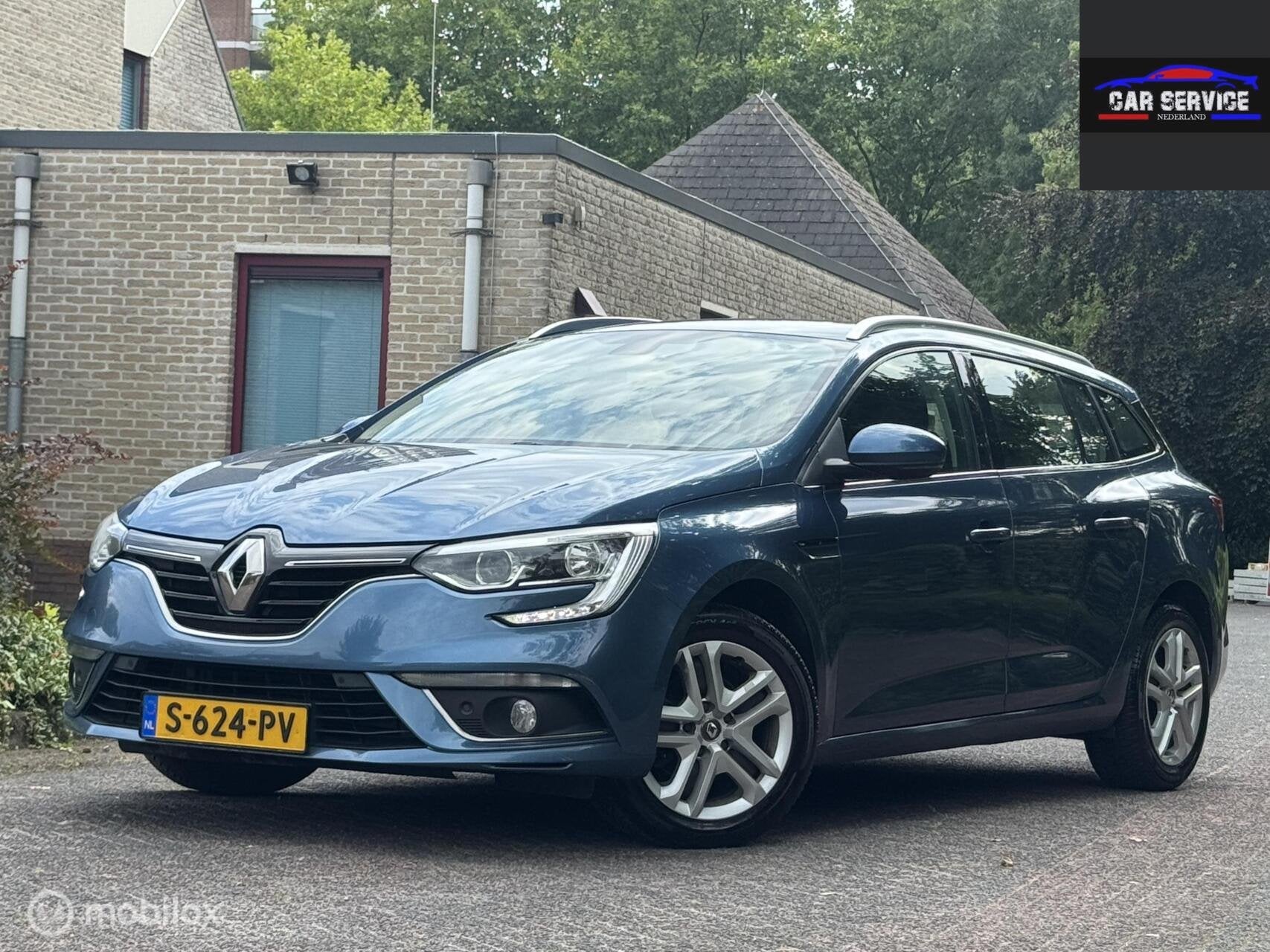 Renault Megane Estate 1.3 TCe Limited/PDC/STLVW/LMV/AUTOMAAT, Gebruikt, 4 cilinders, Blauw, 1330 cc