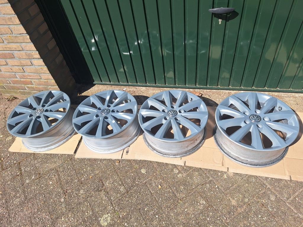Set van 4 gebruikte velgen 16 inch VW 5x112, Ophalen, Gebruikt, Velg(en), 16 inch