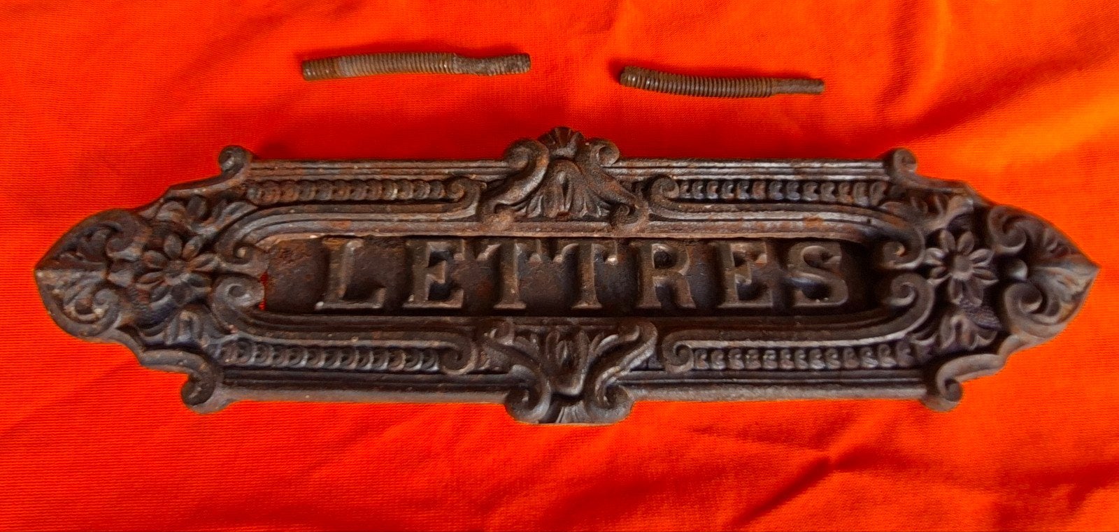 antieke brievenbusplaat., Ophalen of Verzenden
