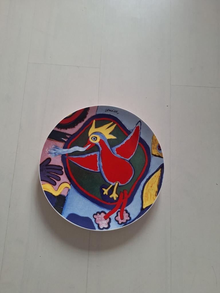 Corneille bord met vogel, Ophalen of Verzenden