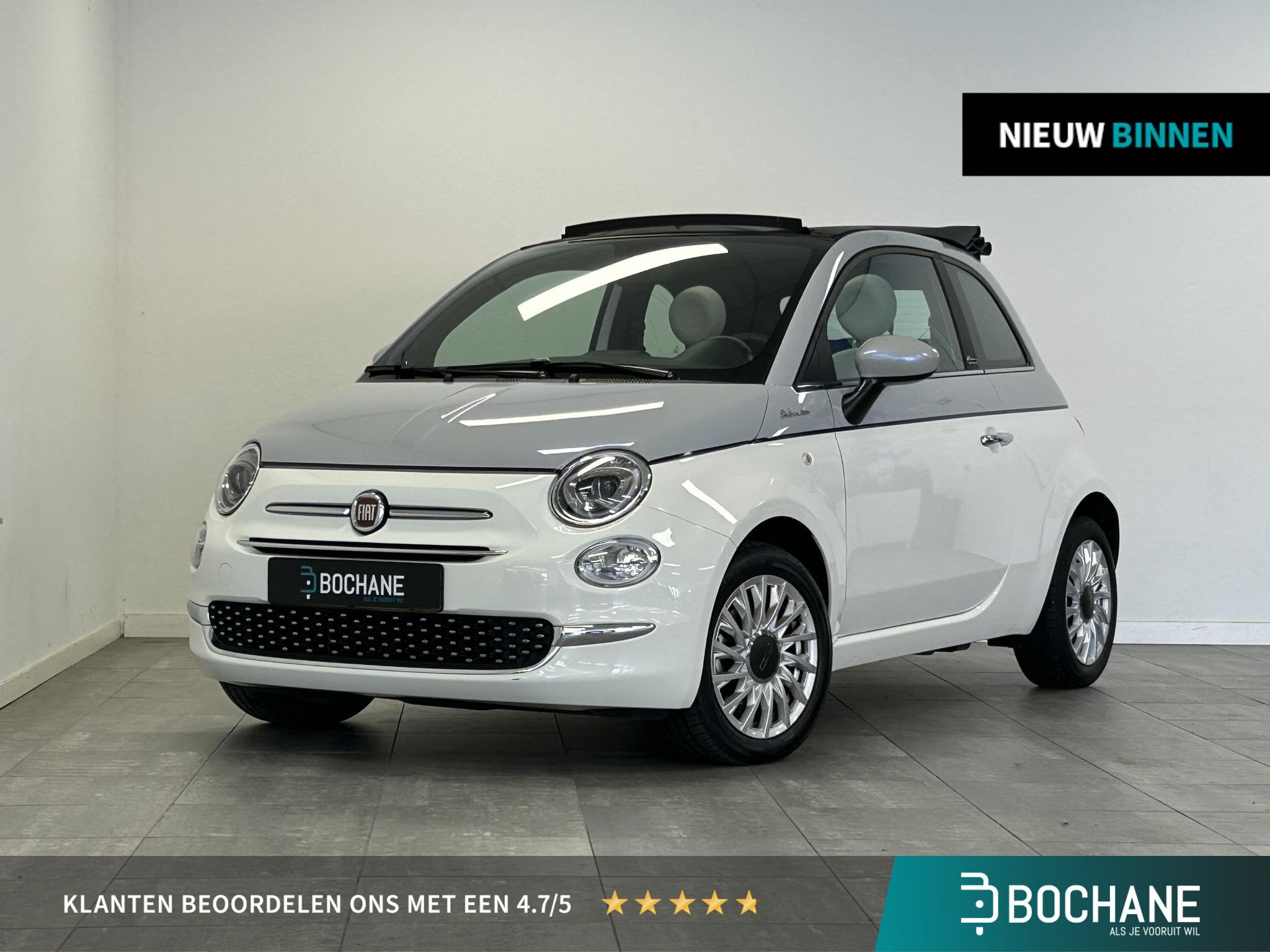 Fiat 500 C 1.0 Hybrid Dolcevita | TWO TONE | CABRIO | APPLE, Auto's, Voorwielaandrijving, Stof, Euro 6, Cabriolet