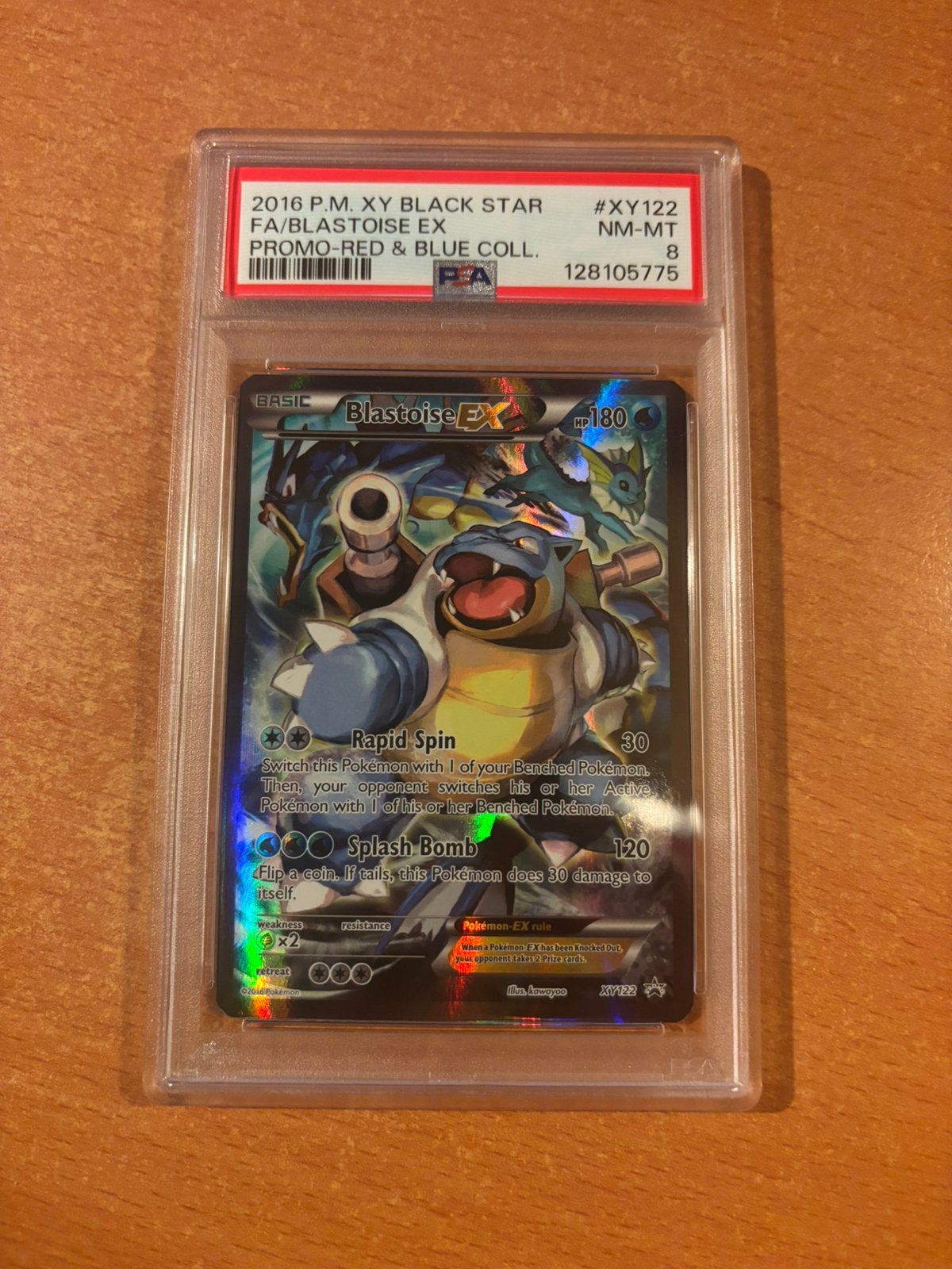 Blastoise xy122 psa 8 blackstar promo, Ophalen of Verzenden, Zo goed als nieuw