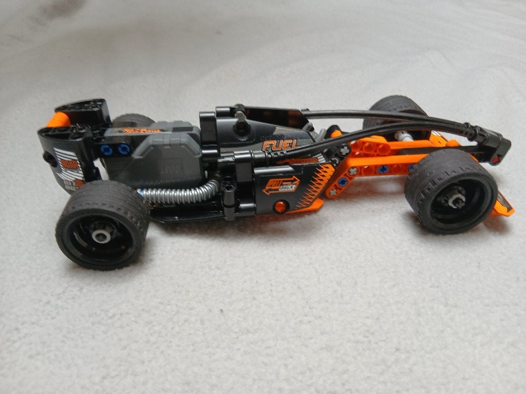 Lego Technic 42026 Black Champion Racer met pullback motor, Lego, Ophalen of Verzenden, Zo goed als nieuw, Technic