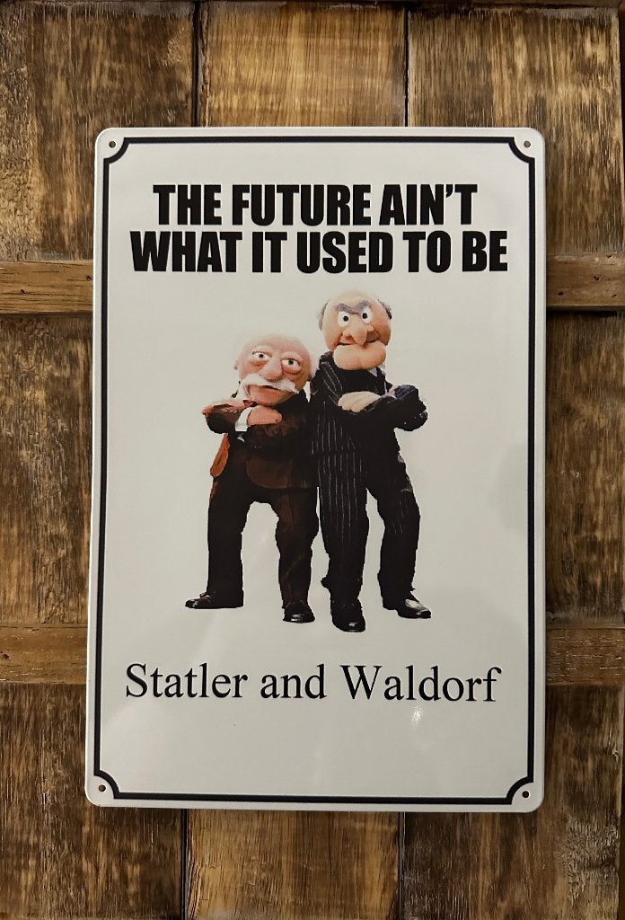 Muppets Statler en Waldorf The Future reclamebord van metaal, Info@deconoord.nl, Deco Noord, Nieuw, Ophalen of Verzenden