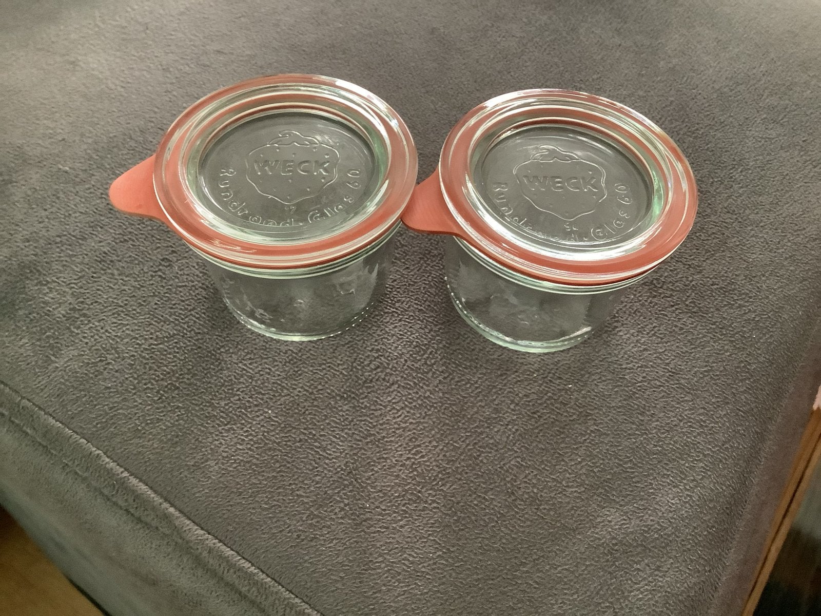 Weckpotjes 7 cm doorsnede, 5 cm hoog (2 stuks), Ophalen of Verzenden, Voorraadpot, Overige merken, Glas