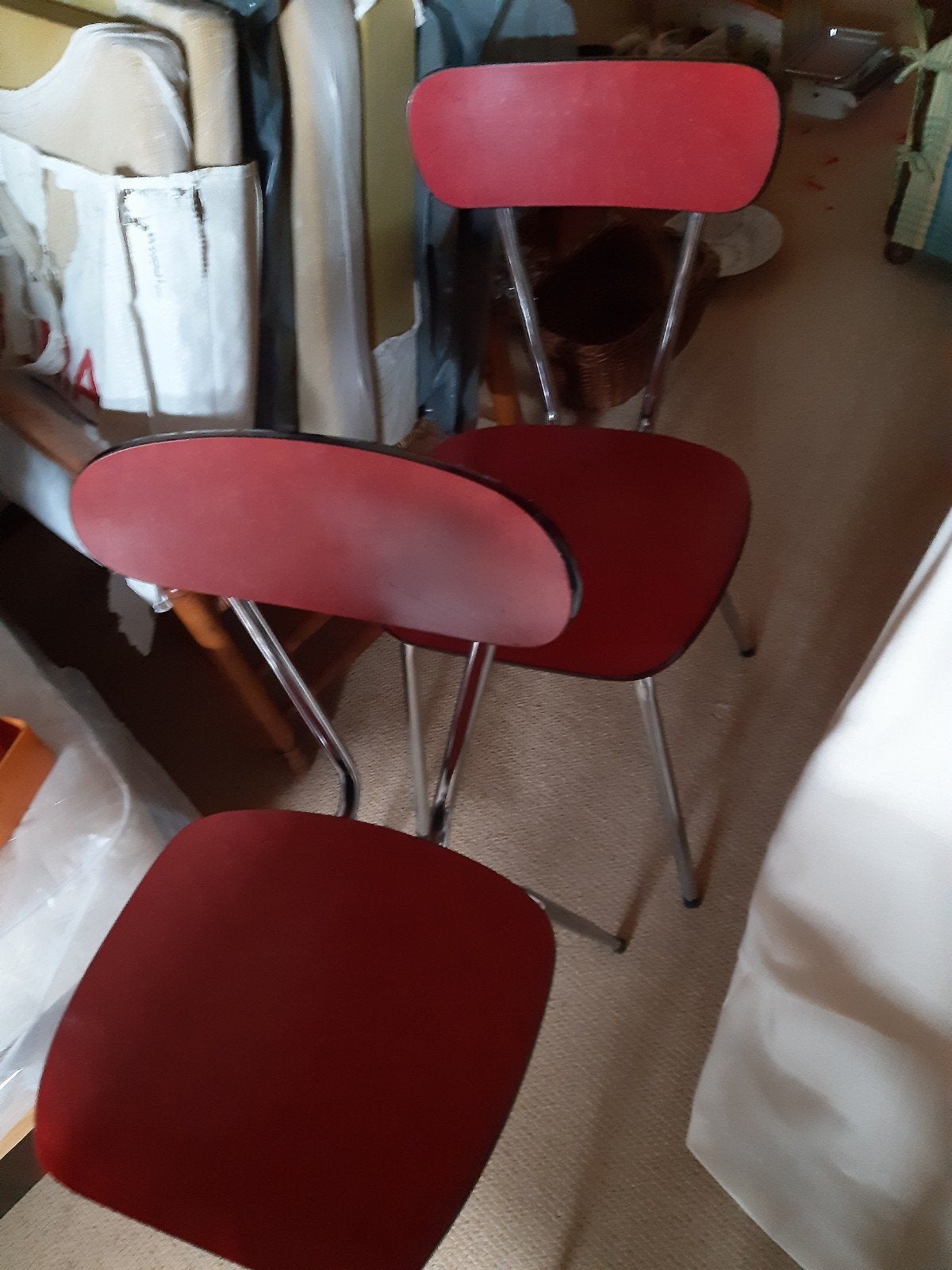 Formica keukenstoeltjes, ongeschonden, Ophalen, Zo goed als nieuw