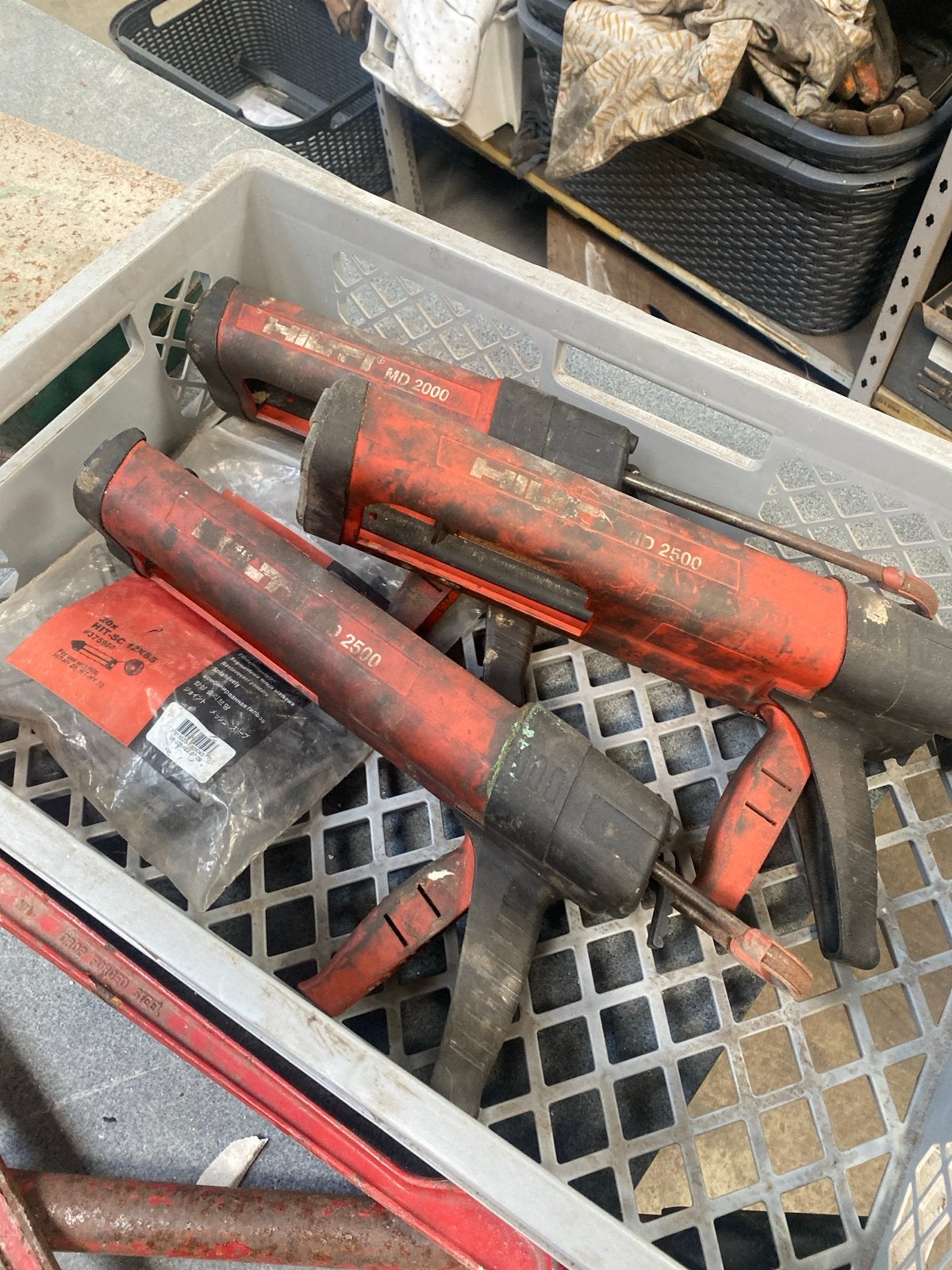 Hilti 2 componenten spuit met mengmondjes, Doe-het-zelf en Verbouw, Gereedschap | Handgereedschap, Ophalen of Verzenden, Gebruikt